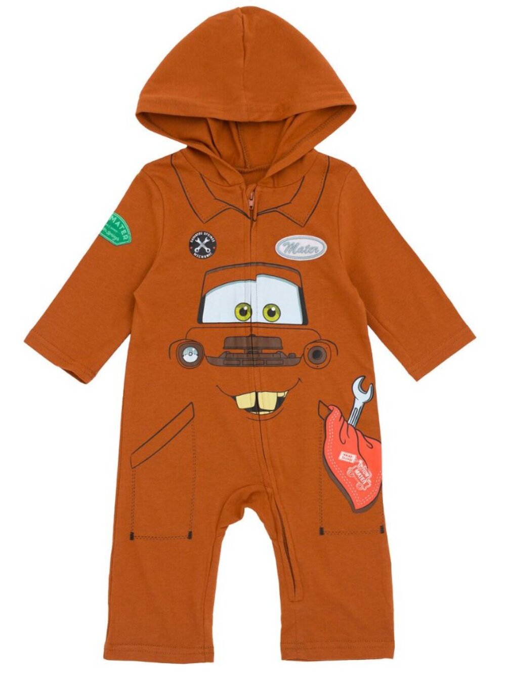 NWT Tow Mater Graphic Jersey Costume Zip Front Coverall 2T